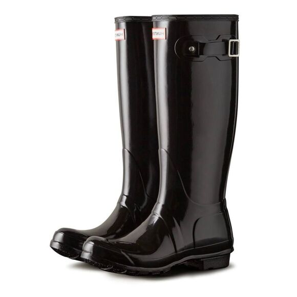 Size 8 - Women’s Hunter High Black Boots - Picture 1 of 7